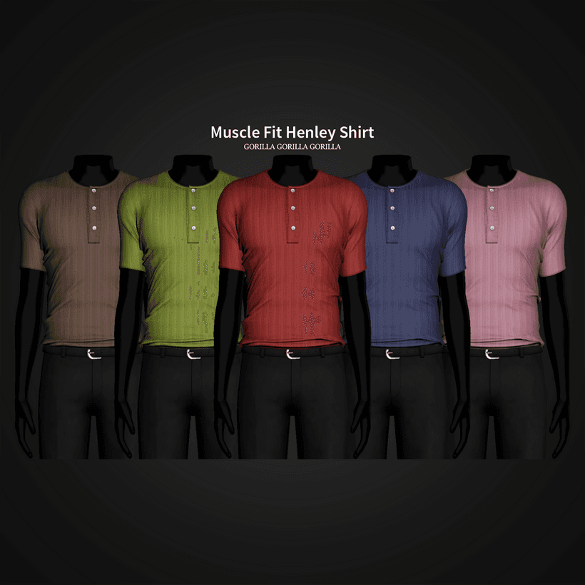 Футболка Muscle Fit Henley Shirt